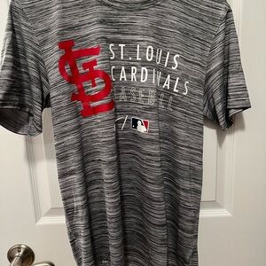 Nike MLB St. Louis Cardinals Gray and Red Short Sleeve Tee